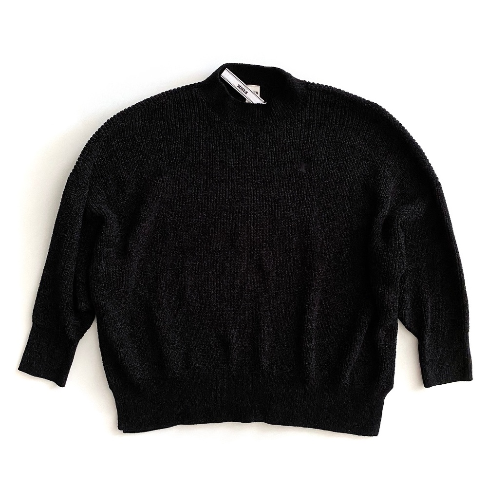 PINK Victoria's Secret Sweater Pullover Oversized Soft Knit Chenille Black Nwt M